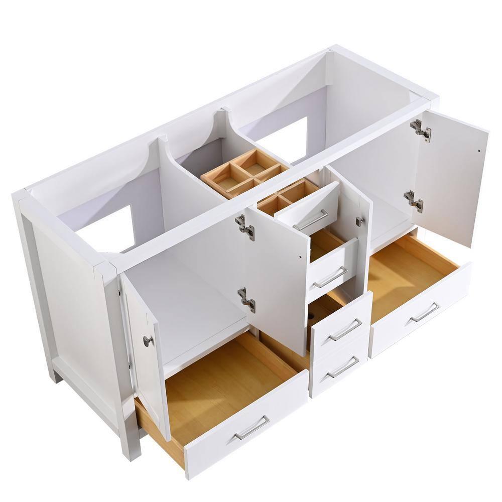 DSUNNER 60 in Bathroom Vanity without Top and Sink, 60 inch Modern Freestanding Bathroom Storage Only