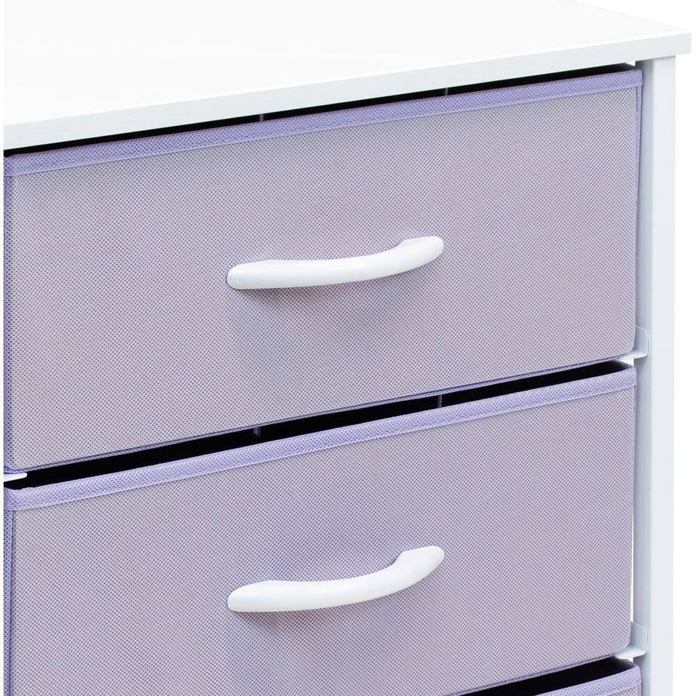 Sorbus Sorbus 3 Drawers Nightstand with Steel Frame, Wood Top & Fabric Bins