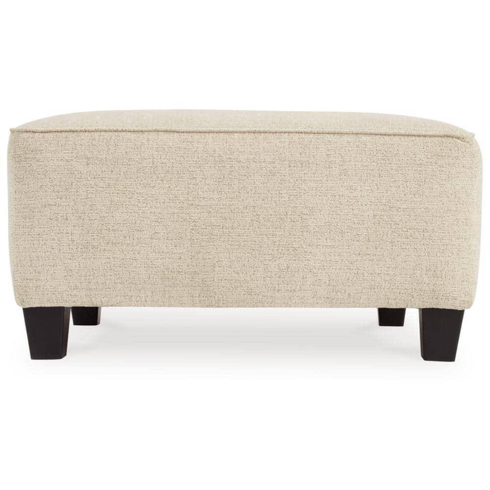 Oversized Abinger Accent Ottoman Natural - Signature Design by Ashley: Modern Square Upholstered Bench, Textured Finish