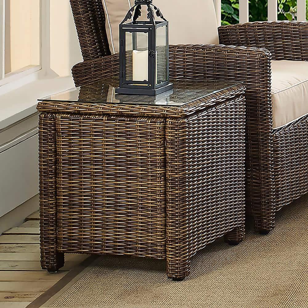 Bradenton Outdoor Wicker Rectangular Side Table - Crosley