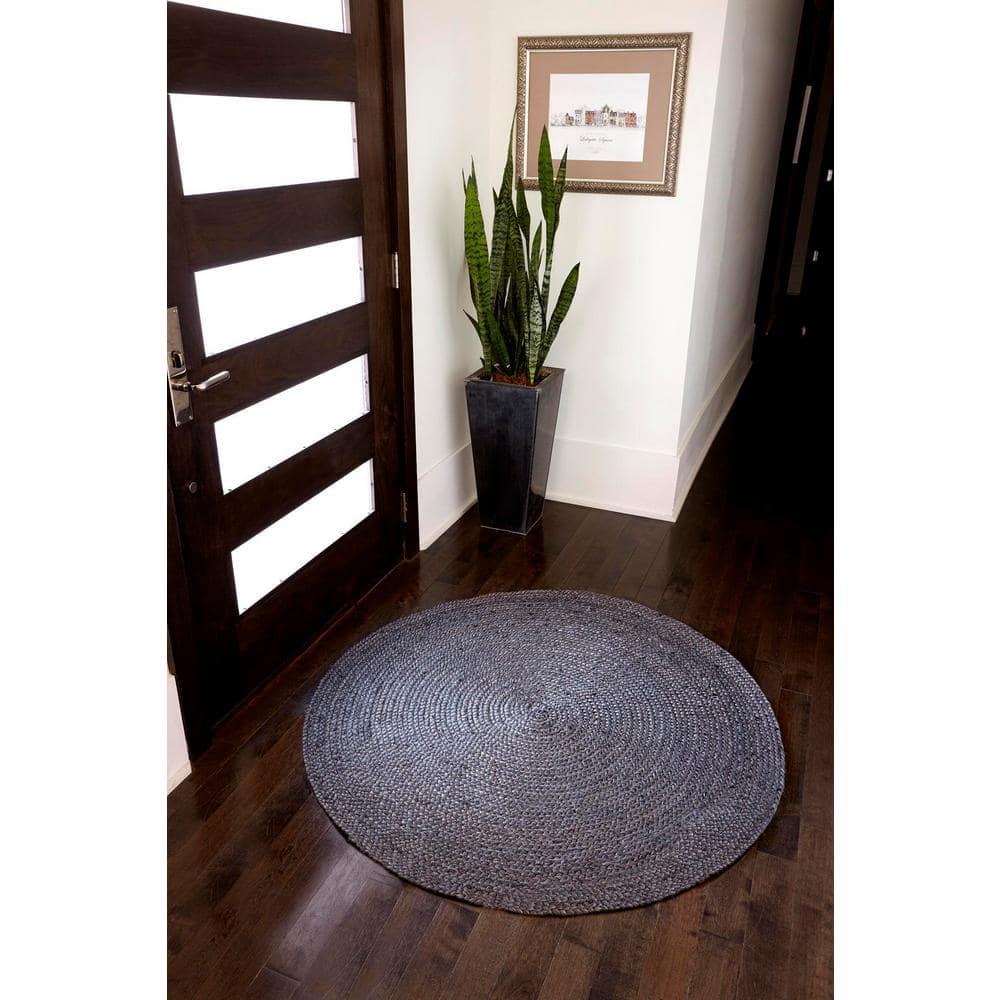 4'x4' Solid Area Rug Gray - Anji Mountain