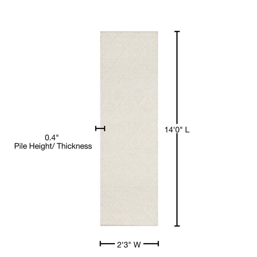 Natura NAT310 Hand Woven Runner Rug - Ivory/Ivory - 2'3"x14' - Safavieh.