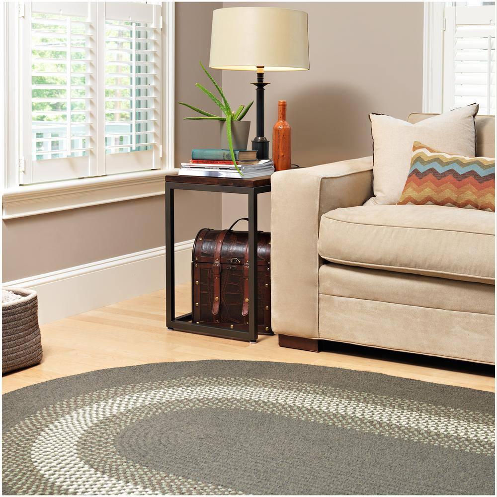 Chancery Charcoal 2 ft. x 10 ft. Braided Runner Rug