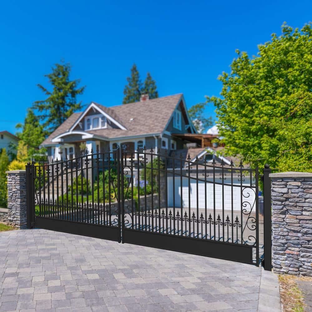 ALEKO Steel Dual Swing Driveway Gate - VENICE Style