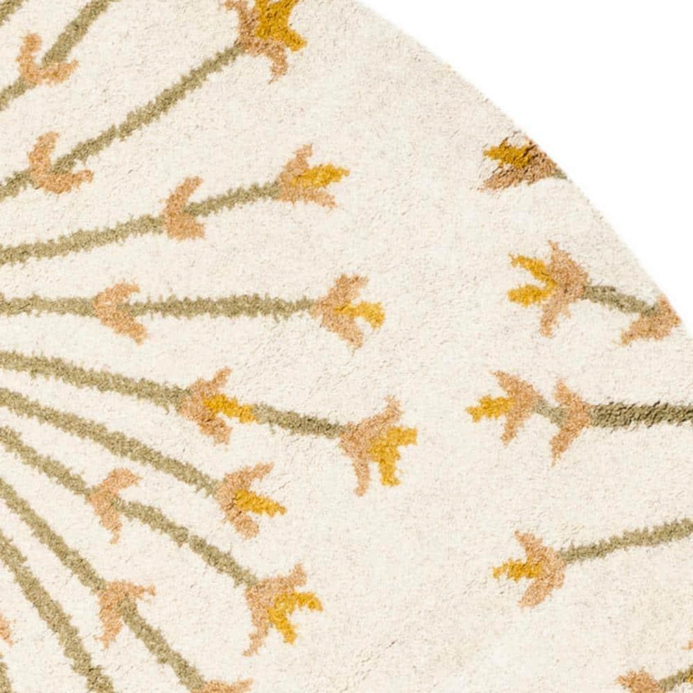 Bella BEL123 Hand Tufted Area Rug - Beige/Gold - 5' Round - Safavieh.