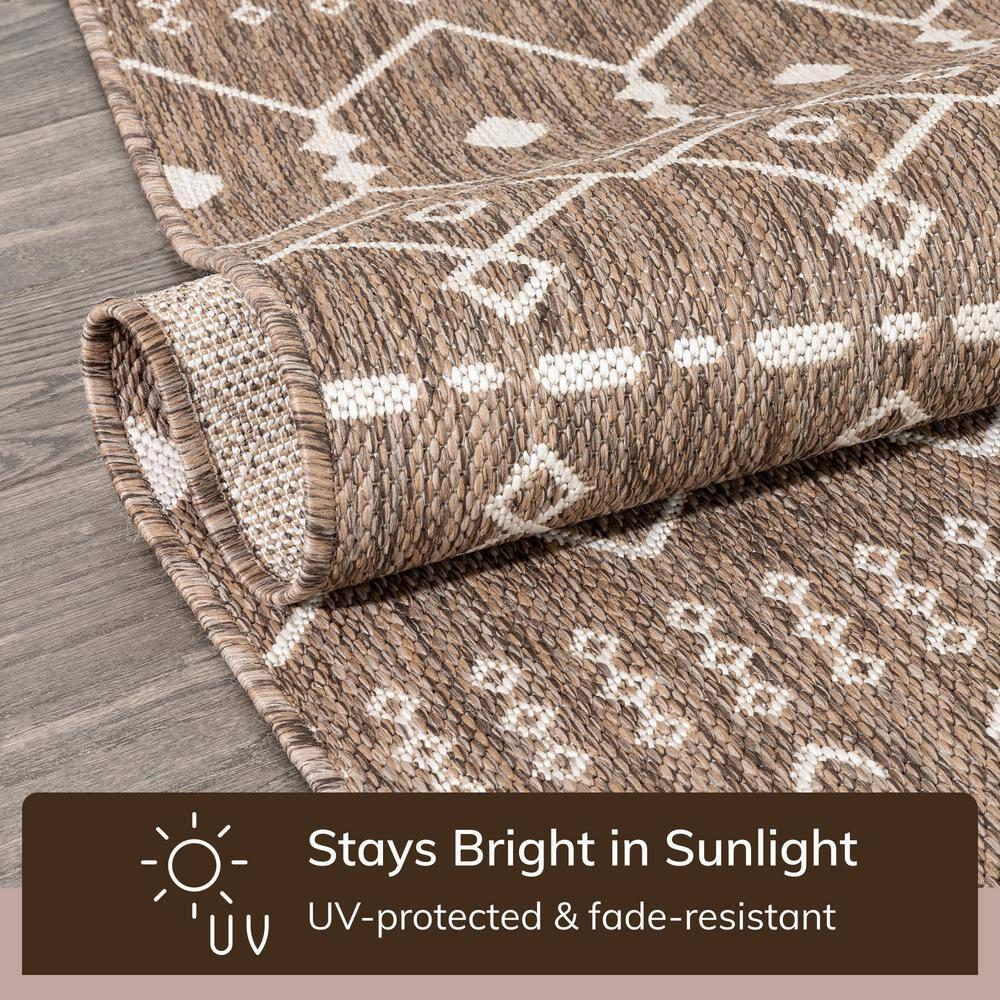 Marshanna Nord Trellis Brown/Taupe Indoor/Outdoor Flat-Weave Area Rug