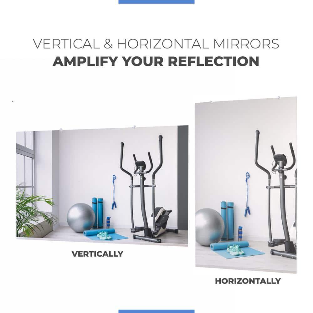 Fab Glass and Mirror HD Tempered Dance Studio Mirror 60x36 | Shatterproof Full-Length Wall-Mounted Mirrors for Home Gym, Workout, and Fitness Spaces