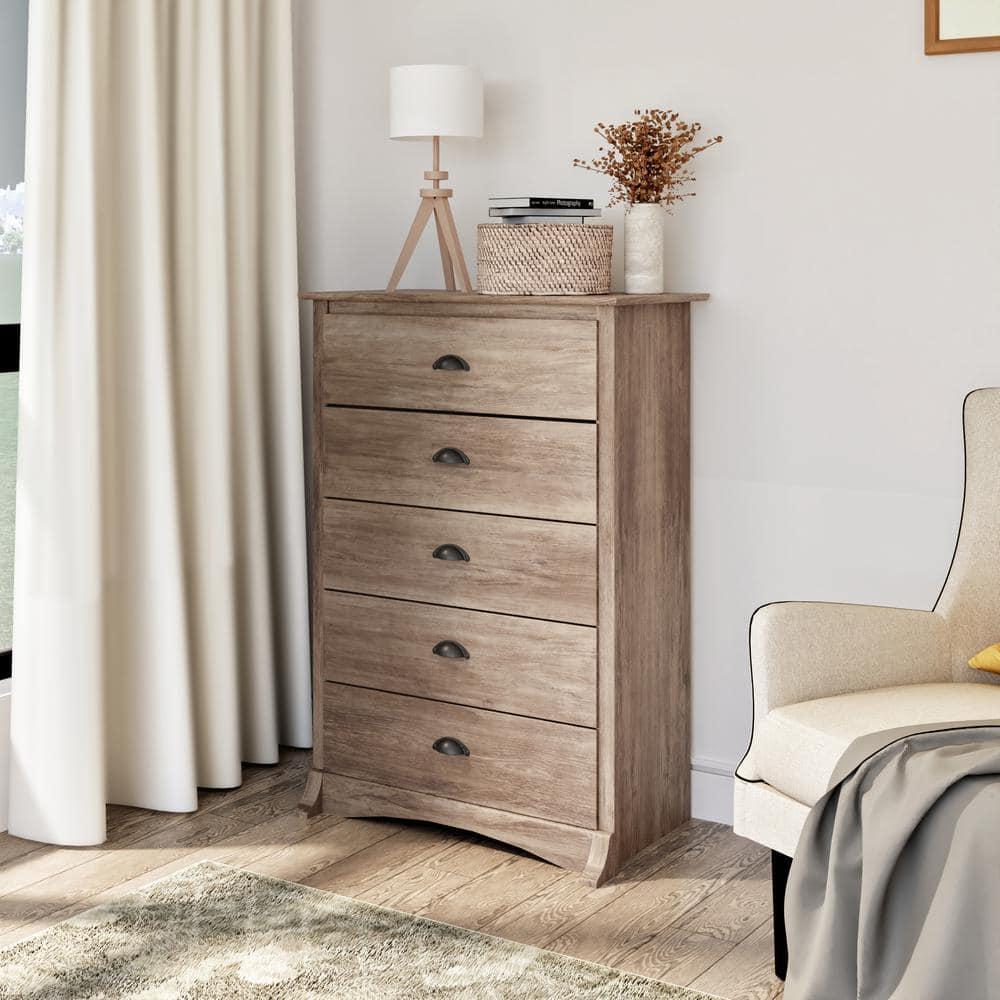 5 Drawer Salt Spring Dresser Drifted Gray - Prepac