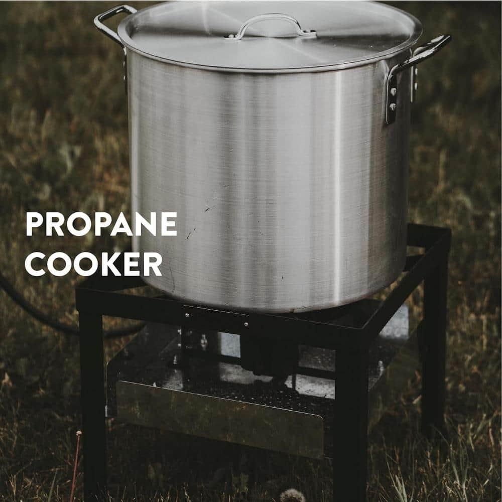 GasOne Seafood Boil Kit with Propane Burner, Propane Regulator, 60Qt Pot with Basket – Heavy Duty