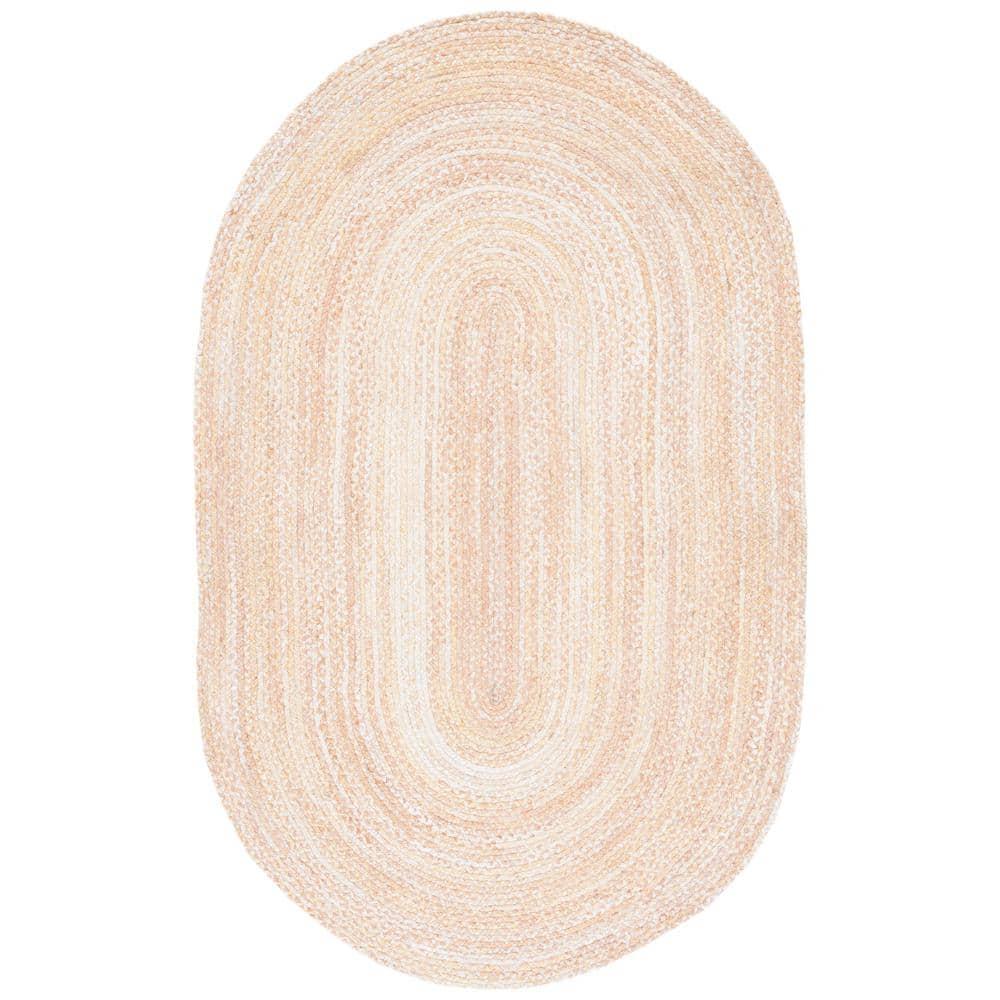 Highland Dunes Bendooragh Hand-Braided Jute Natural Area Rug