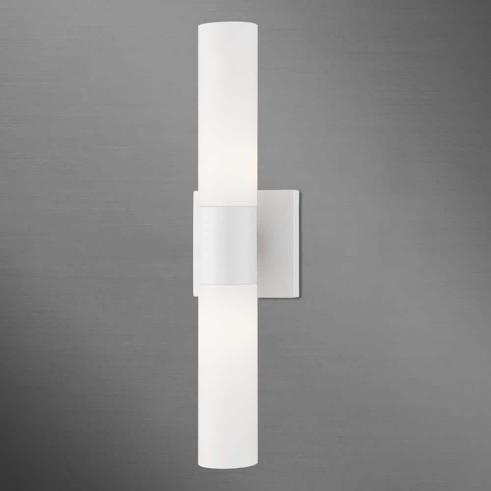 Livex Lighting Textured White ADA 2-Light Vanity Sconce