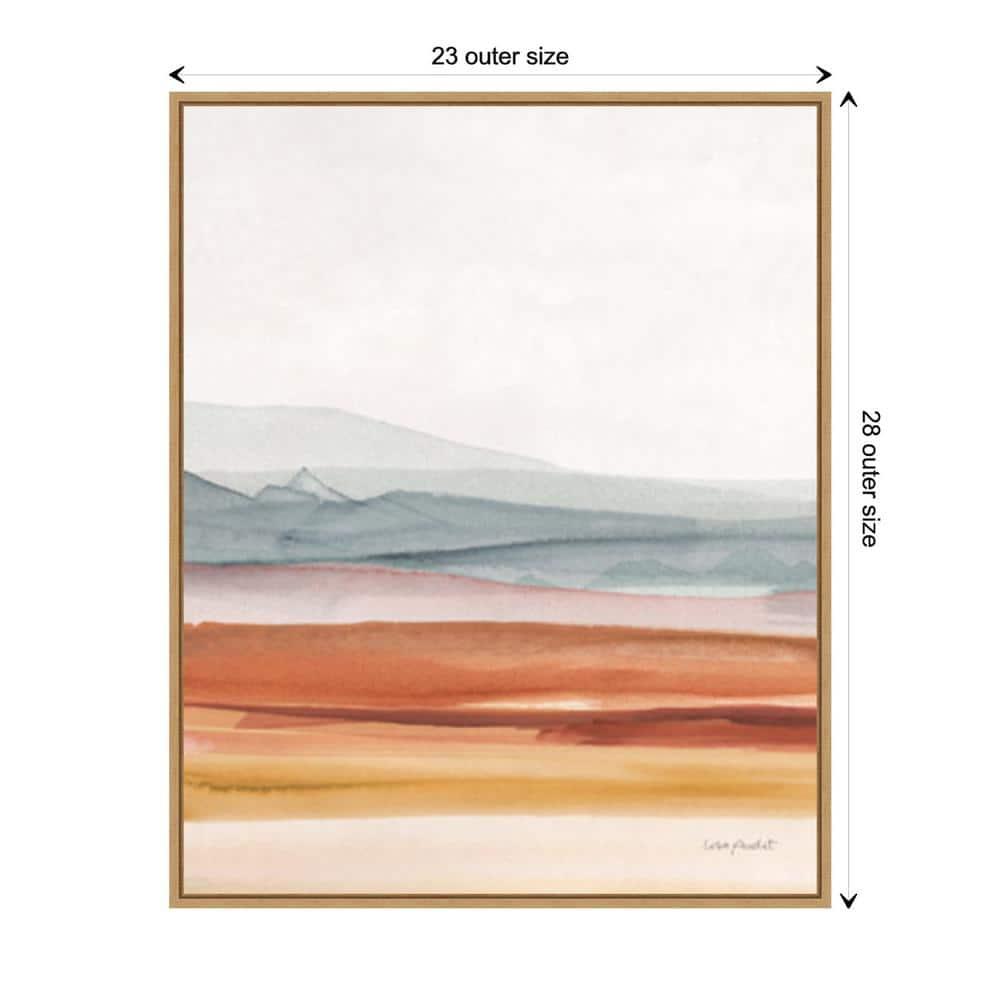 22" x 28" Sierra Hills 03 by Lisa Audit Framed Canvas Wall Art Light Brown - Amanti Art: Modern Lithograph, Sawtooth Back Mounted
