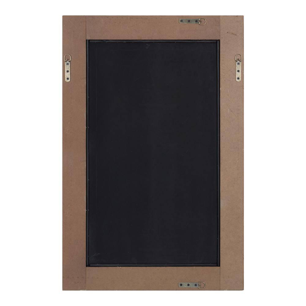 24" x 36" Strahm Wood Framed Wall Mirror Rustic Brown - Kate & Laurel All Things Decor: Modern Rectangle, No Assembly Required