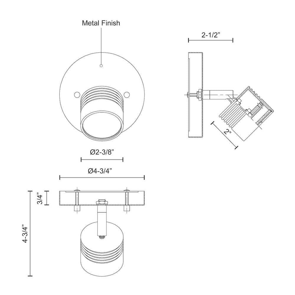 Brushed Nickel One-Head