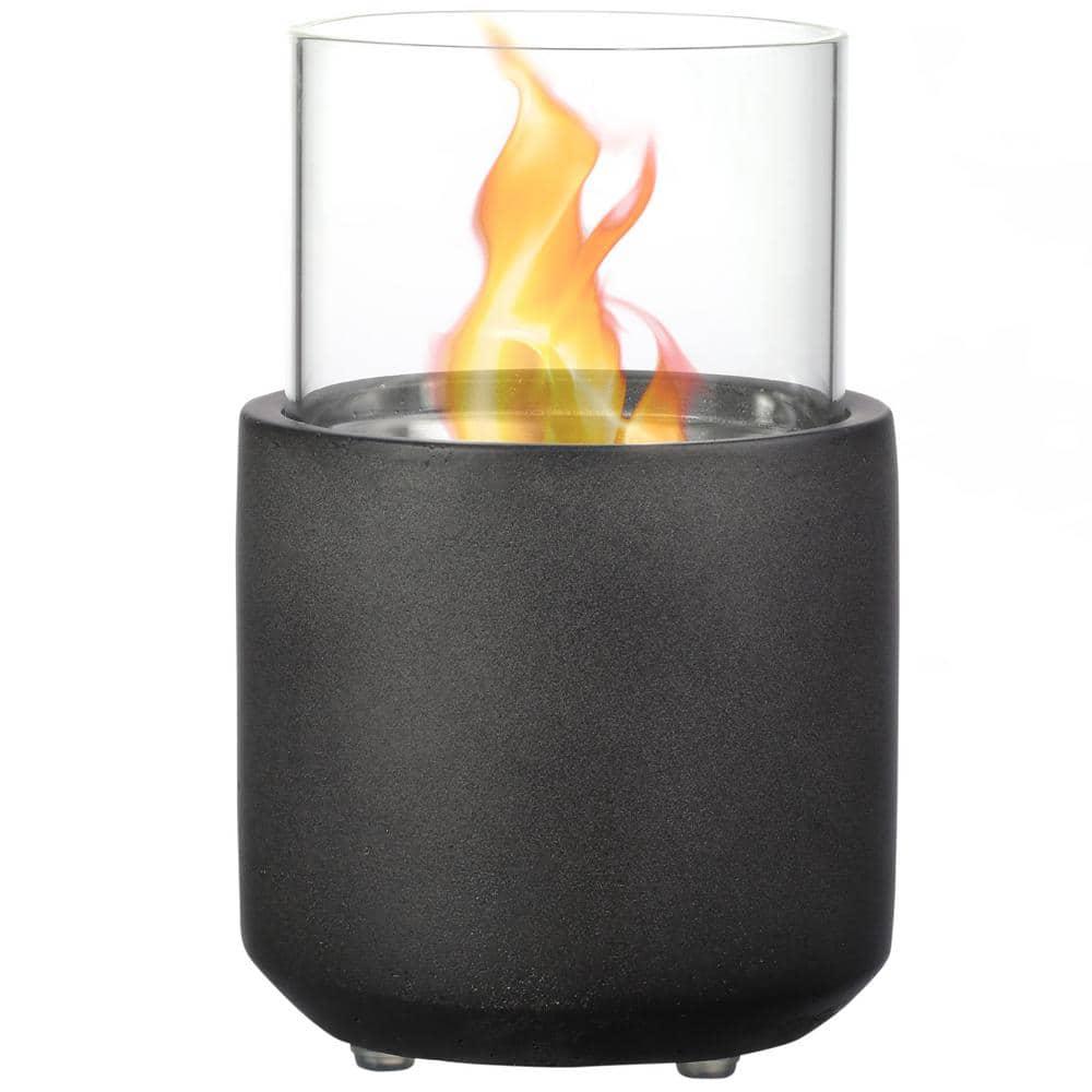 HomCom Glass Ethanol Tabletop Fireplace with Flame Guard