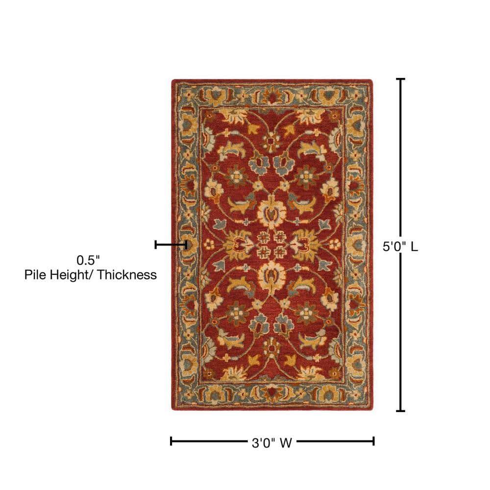 Heritage HG403 Handmade Accent Rug - 3'x5' - Red/Blue - Safavieh