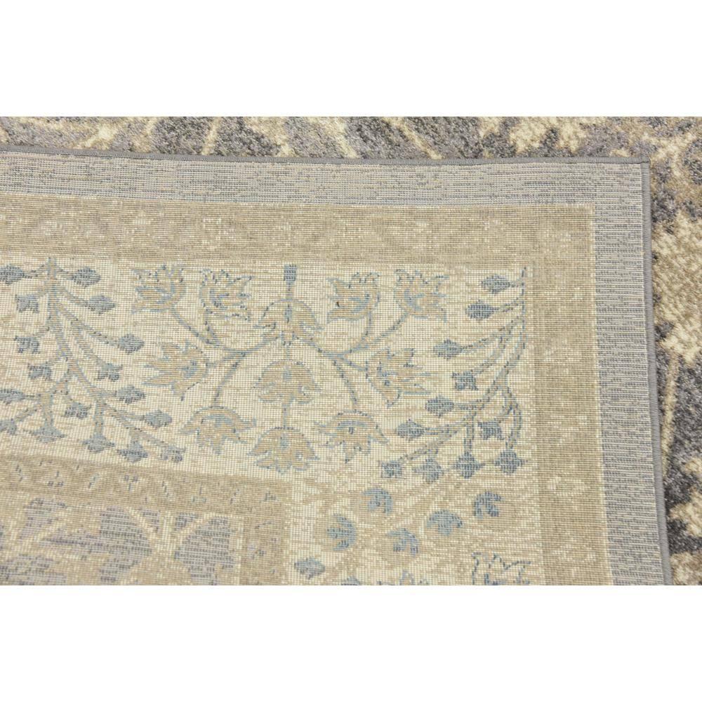 Unique Loom 7' 1 x 10' 0 Gray Salzburg Gneis Area Rug