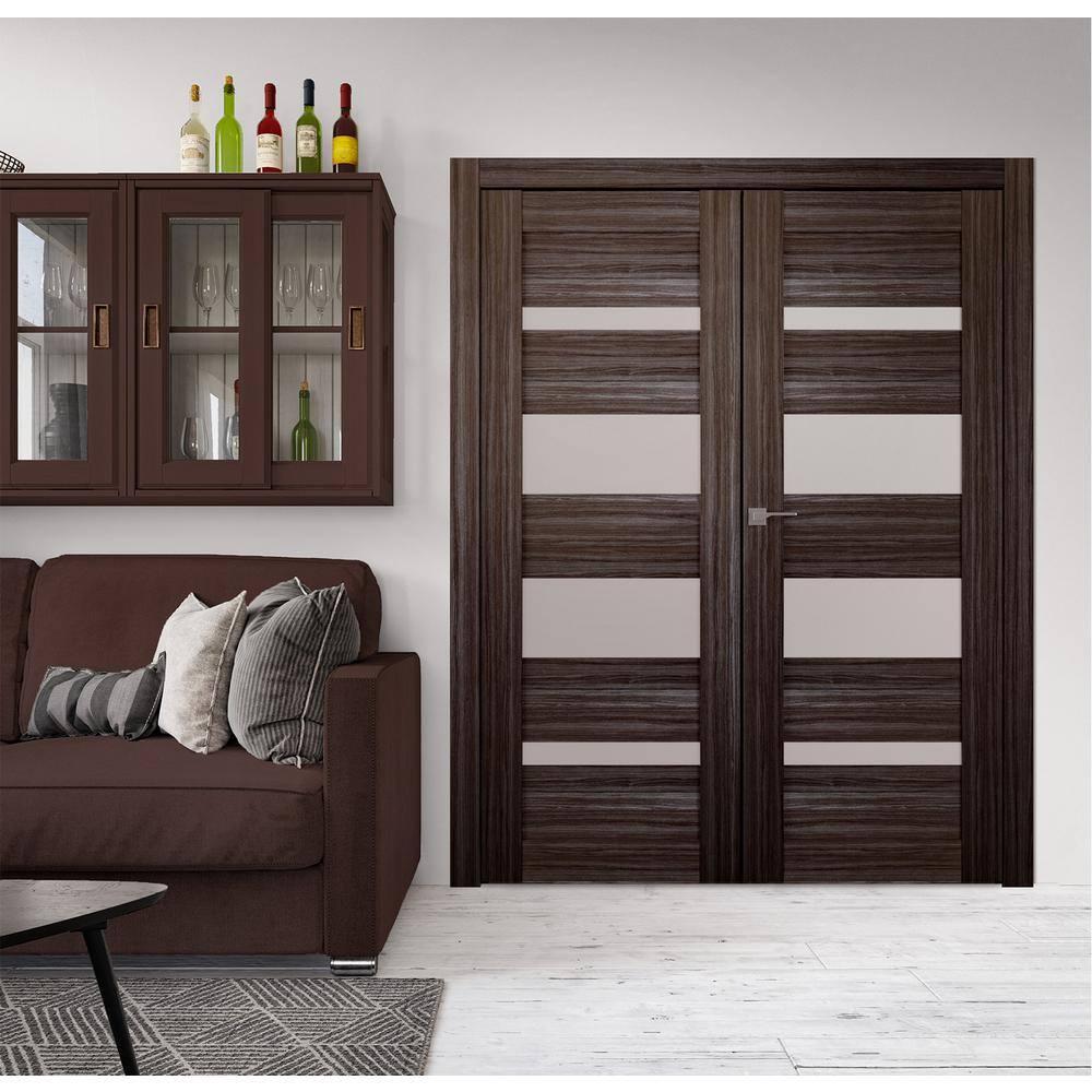 Belldinni Paneled Wood and Glass Prefinished Mirella Standard Door