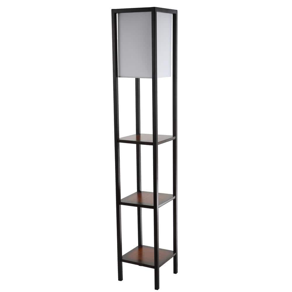 Rista Shelf Floor Lamp - FLL4044 - Cherry/Black - Safavieh