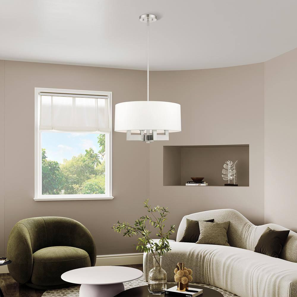 Livex Lighting Cresthaven 4 - Light Chandelier in  Brushed Nickel