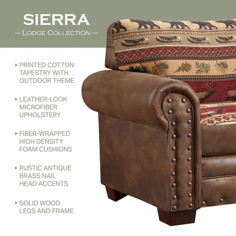 American Furniture Classics Sierra Lodge Sofa Bed, Brown