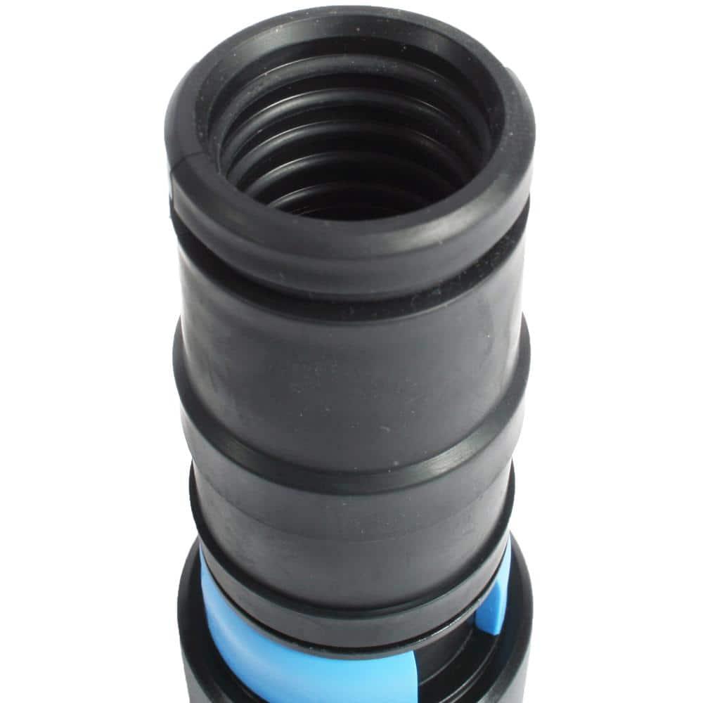 Cen-Tec Systems 94720 Quick Click 20 Ft. Hose for Home and Shop Vacuums with Expanded Multi-Brand Power Tool Adapter Set for Dust Collection, Silver