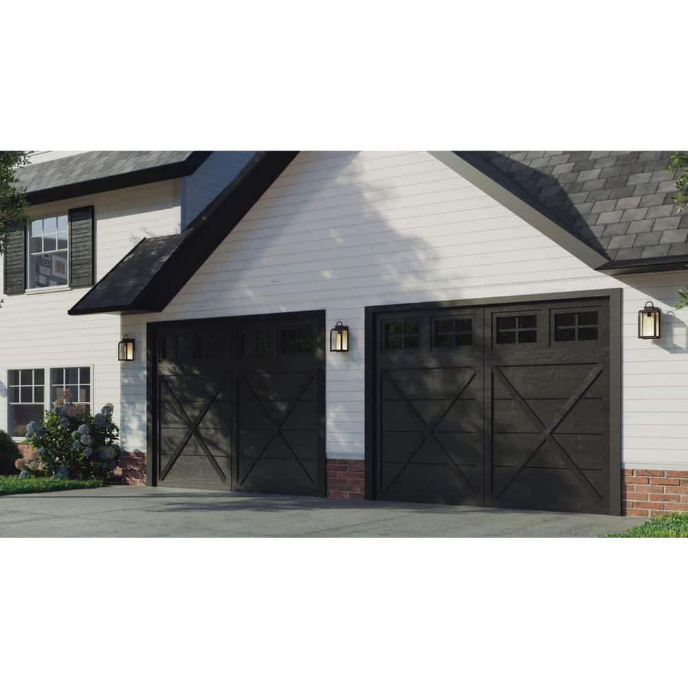 Progress Lighting Refuge 1-Light Medium Wall Lantern, Oil Rubbed Bronze, Clear Glass, Umber Reflector Panel