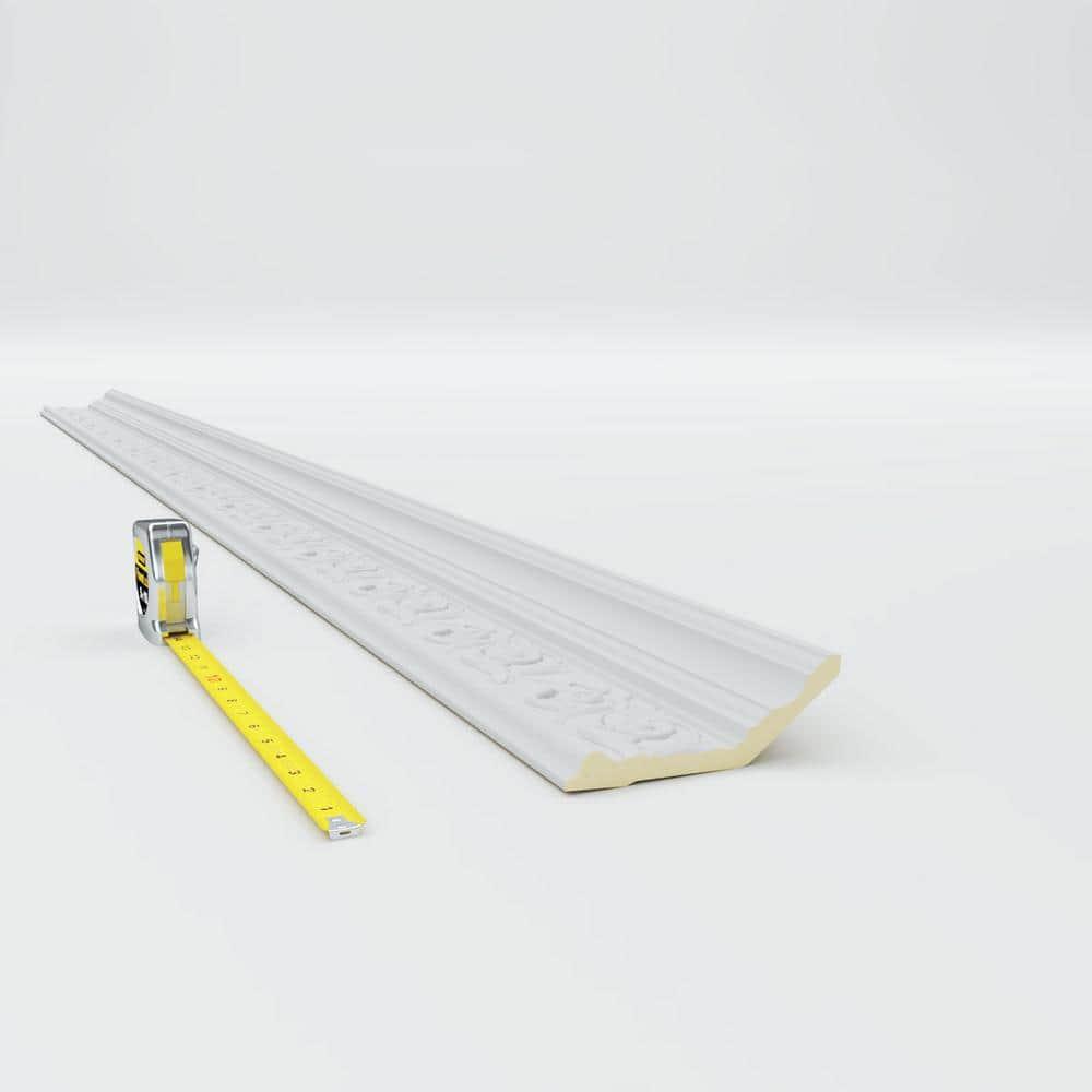 5 5/8"H x 2 1/4"P x 6"F x 94 1/2"L Floral Crown Moulding