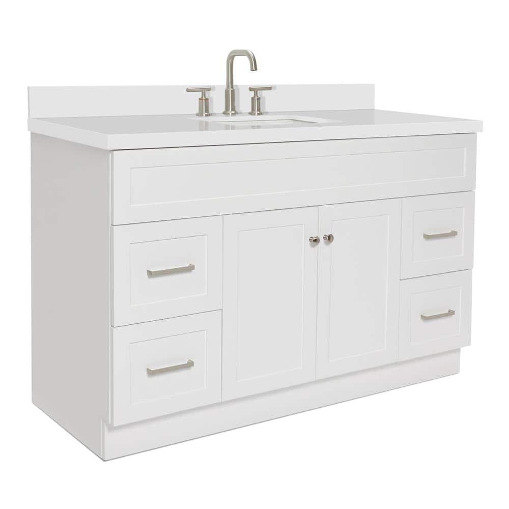 Ariel F055s-Wq-Vo Hamlet 55" Freestanding Single Basin Vanity Set - White