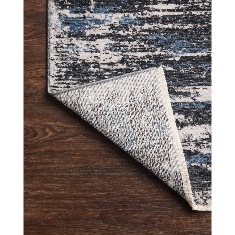 Loloi II Abstract Machine Woven Rectangle 5'3" x 7'9" Polypropylene Area Rug in Charcoal/Dove