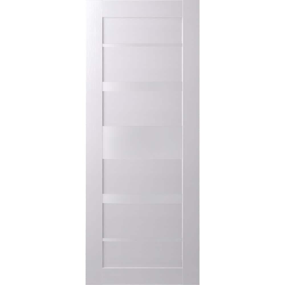 Belldinni Kina No Bore Solid Core 5-Lite Frosted Glass PP Finished Wood Composite Interior Door Slab | Wayfair