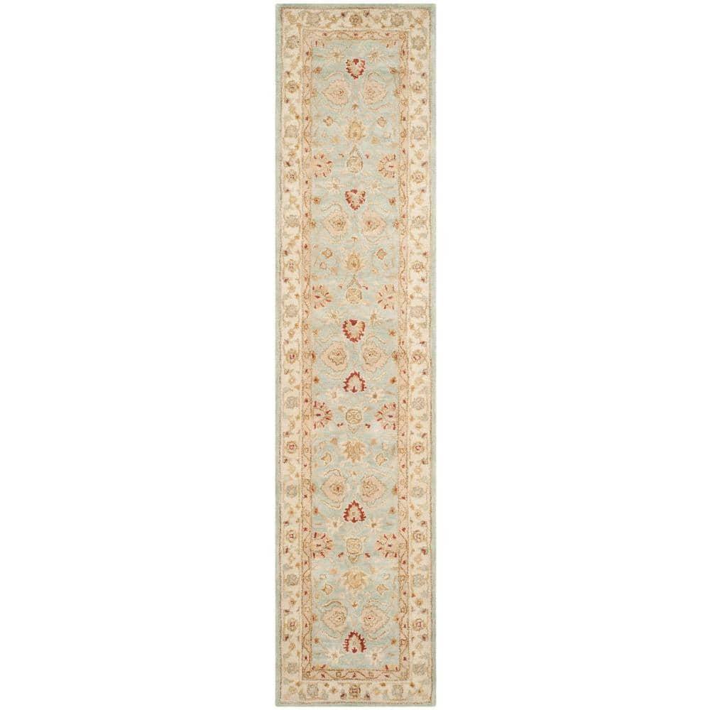 Antiquity AT822 Hand Tufted Runner Rug - Grey Blue/Beige - 2'3"x14' - Safavieh.