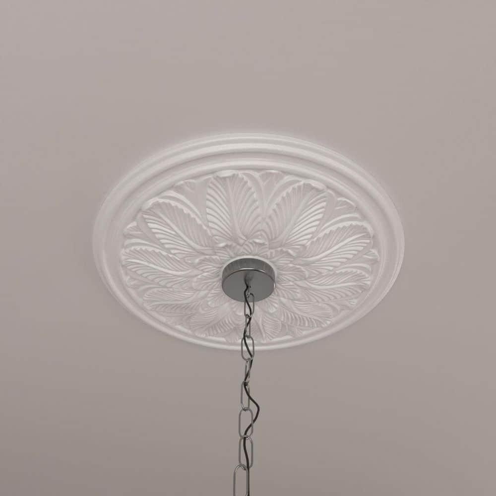 Ekena Millwork Endurathane Alexa Ceiling Medallion, 30 3/4"W x 21/14"H x 3 7/8"ID x 1 5/8"P (Fits Canopies up to 5 5/8"), Hand-Painted Pharaohs Gold Finish CM22BO