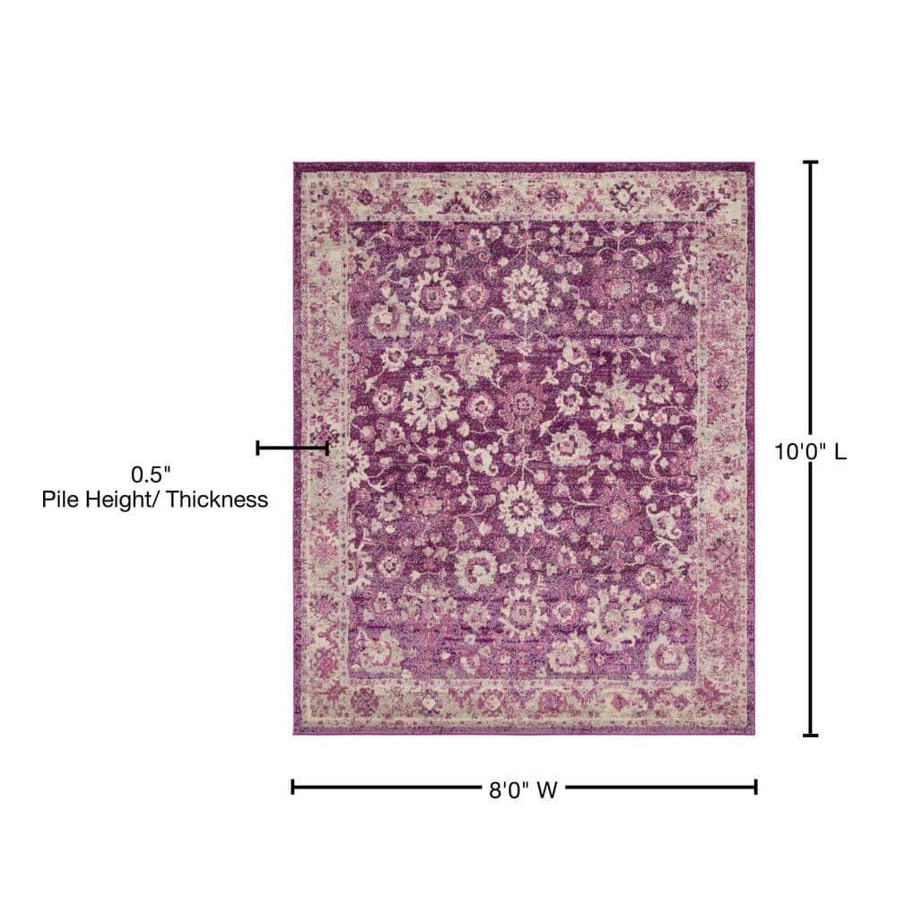 Penrose Krystle Purple 8 ft. x 10 ft. Area Rug