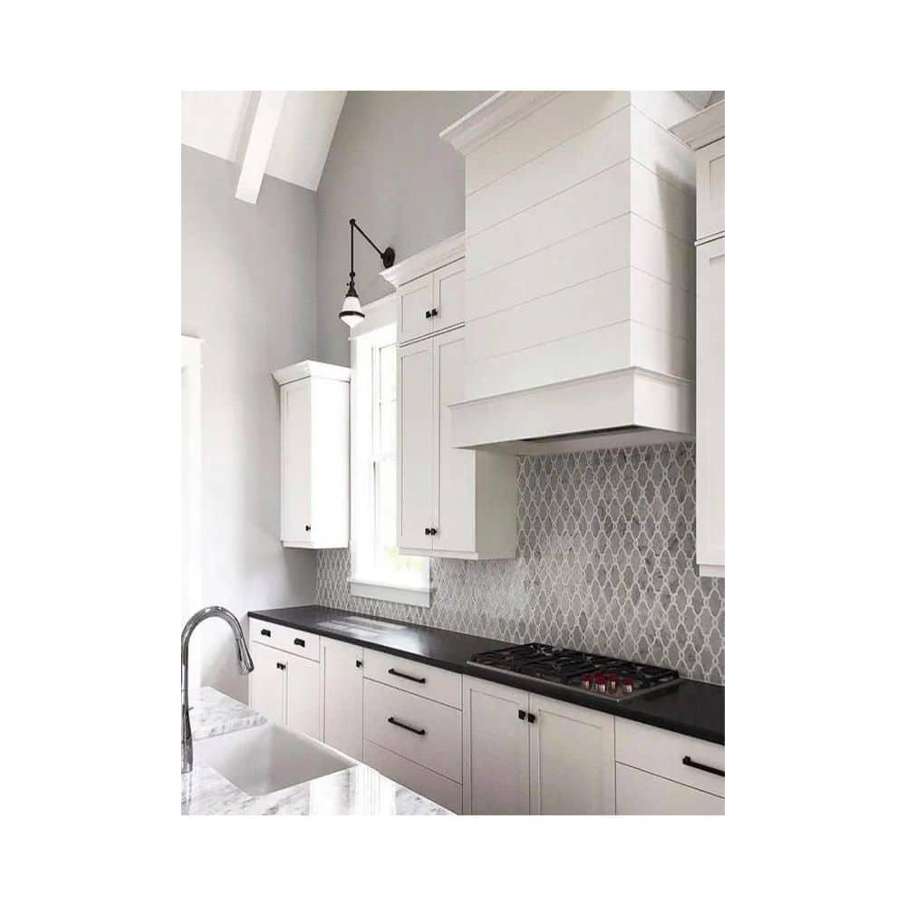 Apollo Tile Elysian 11 x 13 Carrrara, Thassos Marble Polished Arabesque Tile (4.85 Sq Ft/Case) - 5 Pack