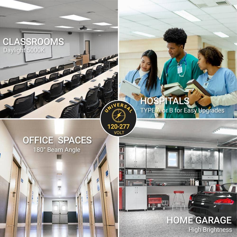 NuWatt 4FT Frosted Shatter Resistant LED Tube Light Bulbs, 30 Pack