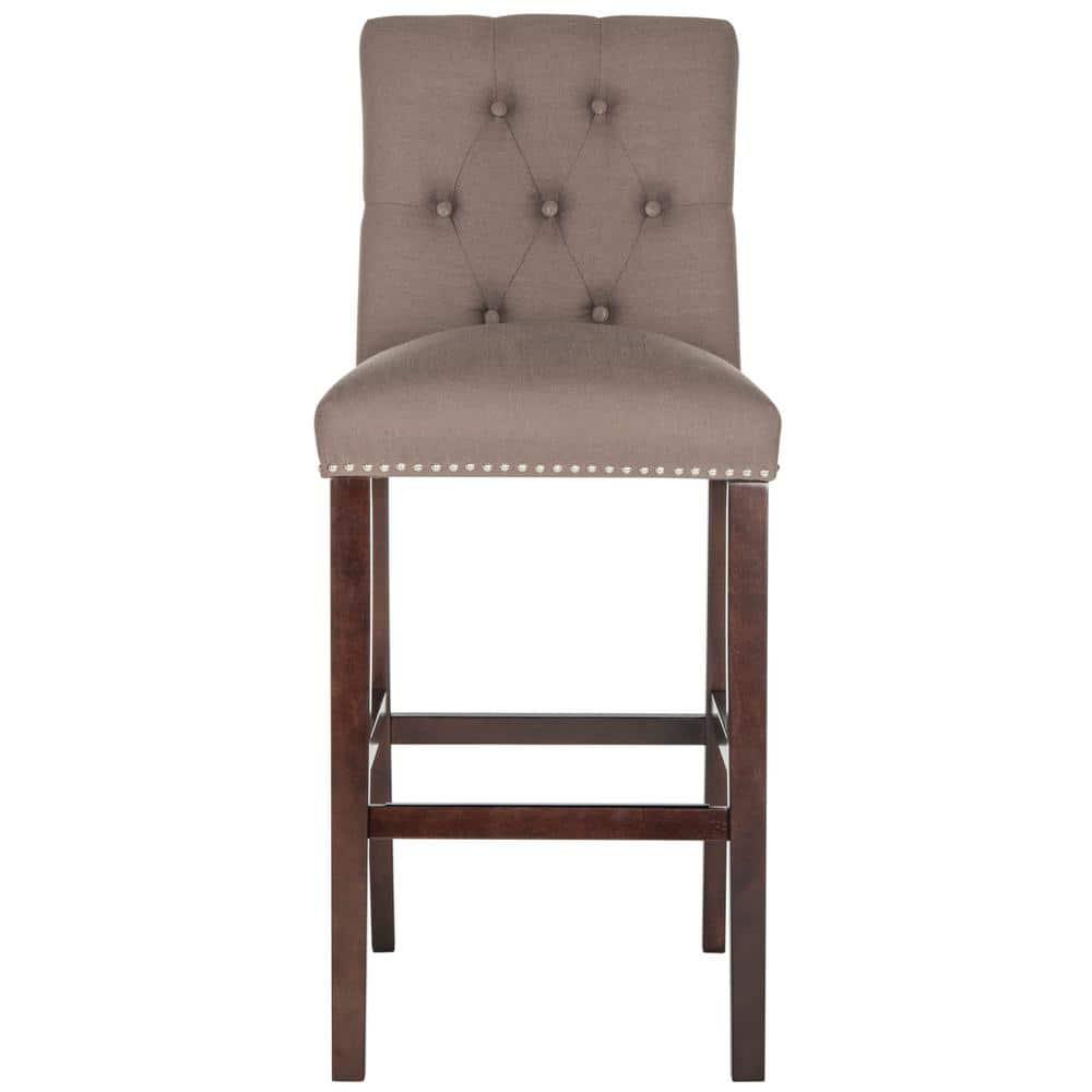 Norah Bar Stool (Set of 2) - FOX6210 - Dark Taupe - Safavieh Couture