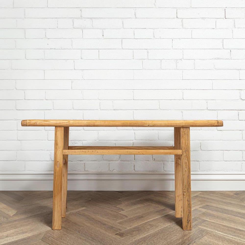 Storied Home Elm Wood Console Table Natural