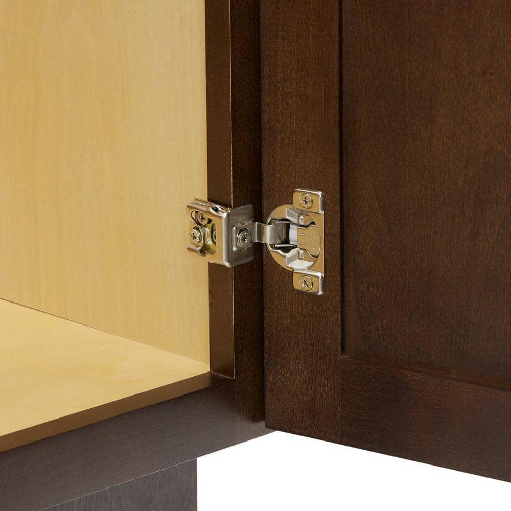 36" W Birch Plywood Freestanding Single Base 2 Drawers Storage Cabinet with Soft Close Door