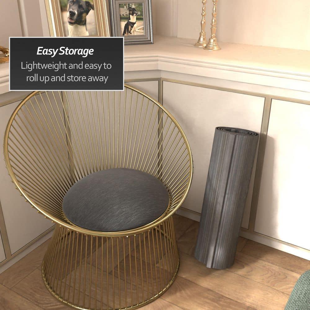 Red Lantern 2 ft. Short Bamboo Wave Screen - Grey