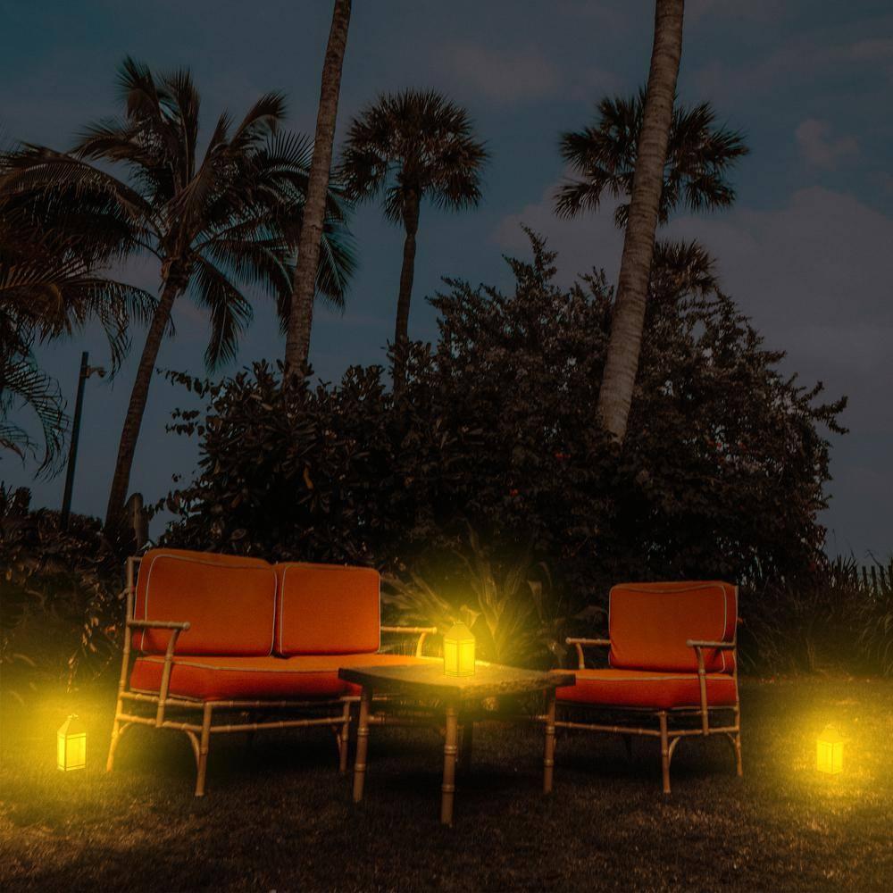 Techko 12.88 Outdoor Vintage Solar LED Lantern with Auto Dawn-to-Dusk Sensor