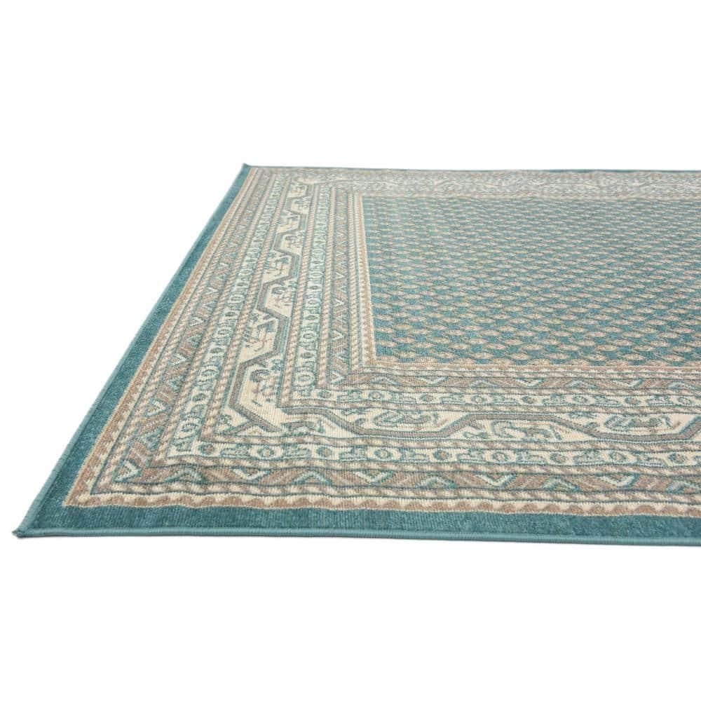 Williamsburg Allover Teal 6' 0 x 9' 0 Area Rug