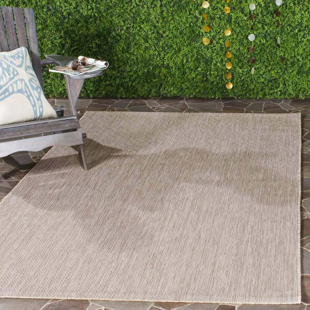 Courtyard CY8520 Power Loomed Indoor and Outdoor Area Rug - Beige/Beige - 5'3"x7'7" - Safavieh