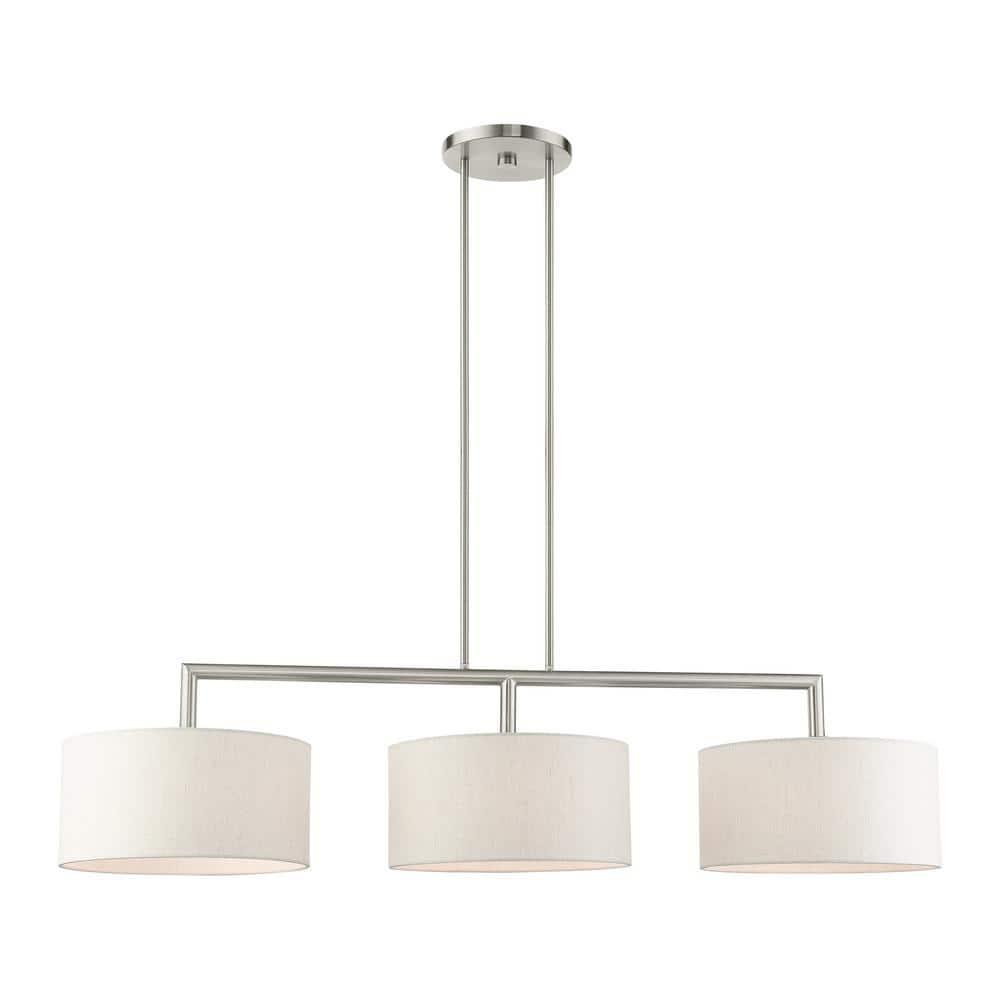 Livex Lighting Meridian 3 - Light Chandelier in  Brushed Nickel