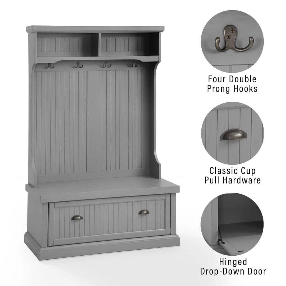 Seaside Hall Tree 40'' Wide with Bench and Shoe Storage