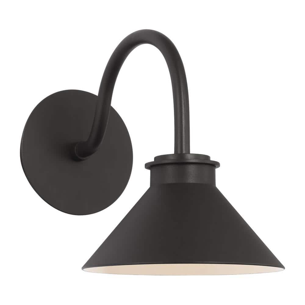 Textured Black Metal LED Barn Light Wall Lantern