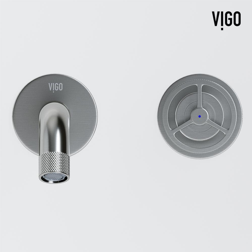 Cass 10" W Two Handle WaterSense Wall Mount Bathroom Faucet