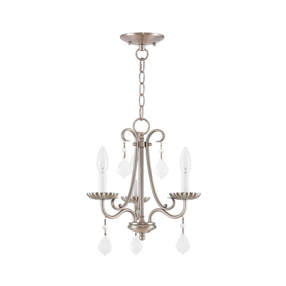 Livex Lighting Daphne 3 - Light Chandelier in  Brushed Nickel