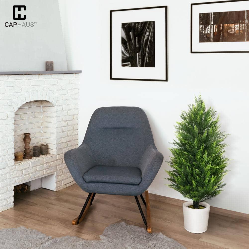 CAPHAUS 3 FT Artificial Cedar Tree Set of 2, 36 Inch Fake Boxwood Topiary w/Dried Moss, Natural Faux Plants for Outside Planter, UV Resistant, Artificial Tree Indoor, Outdoor Patio Décor