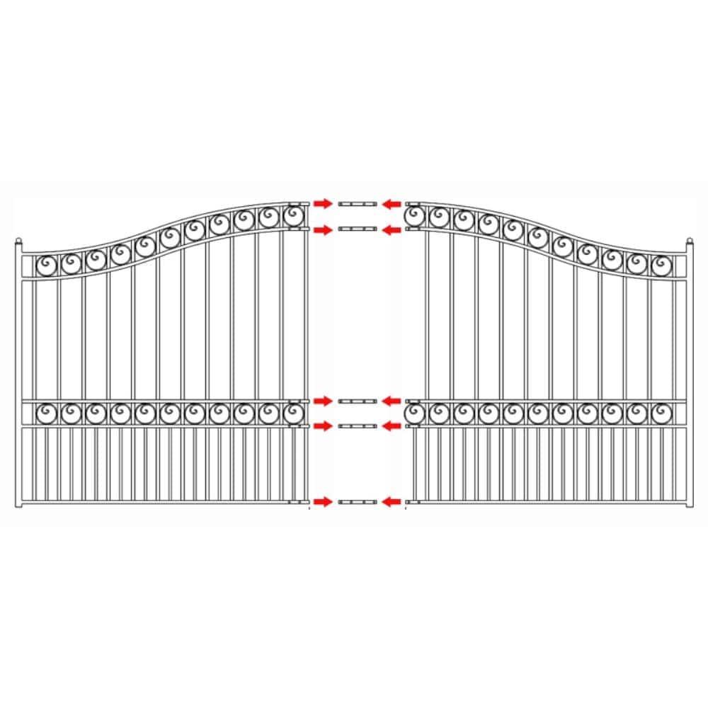 ALEKO ALEKO® Paris Style Single Slide Steel Driveway Gate with AC1400 Gate Opener